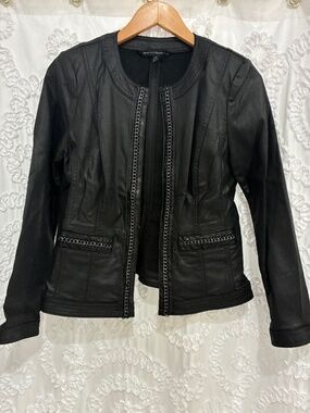WHBM faux leather jacket sz 6